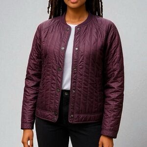 KIT & ACE Keep Pedalling Reversable Jacket In Plum | Size L